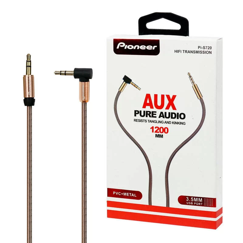 کابل AUX Pioneer کیفیت عالی بدنه tpe | خرید عمده لوازم جانبی موبایل